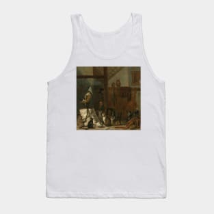 A Concert Of Cats, Owls, A Magpie, And A Monkey In A Barn by Cornelis Saftleven Tank Top